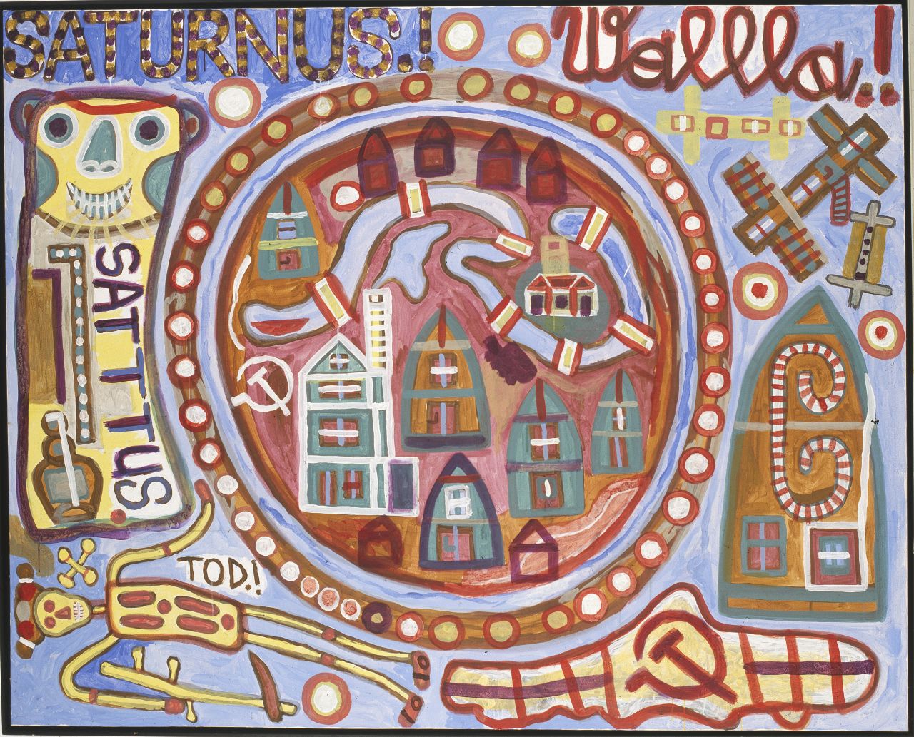 August Walla, SATURNUS.!, 1987, Acryl auf Leinwand / acrylic on canvas